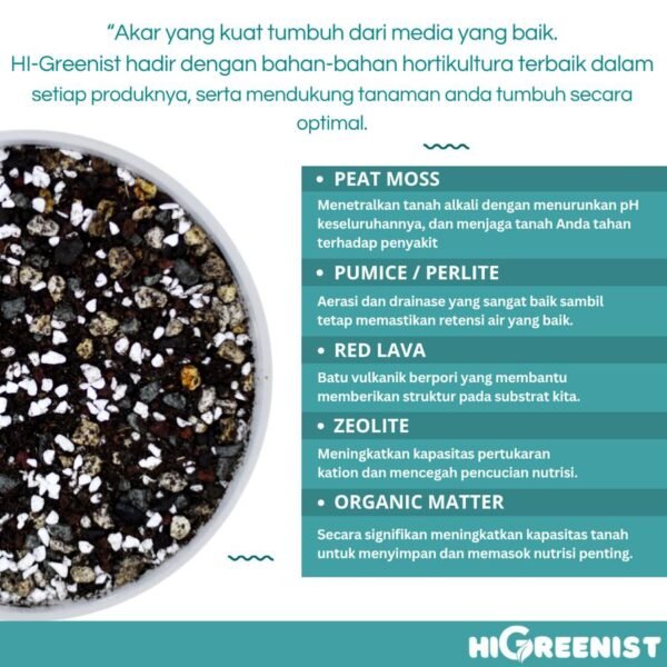 Media Tanam Kaktus & Sukulen Premium (5L) - Cactus & Succulent Soil Mix Premium - 5L x 1 Pack - Gambar 2