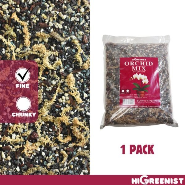 Orchid Mix Premium (5L) - Media Tanam Anggrek - Premium Orchids Potting Mix made for Phalaenopsis, Oncidium, Vandas, Dendrobium, Etc. - Fine 5L x 1 Pack - Gambar 5