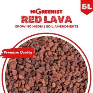 Red Lava Rock (5L) - Media Tanam Kaktus & Sukulen - Batu Lava Merah - Cocok untuk penanaman Sukulen, Akuarium, Aquascape, Terarium - Batu Vulkanik - Pasir Malang Merah - Batu Lava Alami Meningkatkan Drainase & Aerasi Tanaman - 1 Pack 1-3 MM