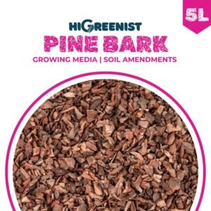 Pine Bark Premium (5L) - Media Tanam Kulit Pinus - Media Tanam Anggrek dan Aroid - Termasuk Paphiopedilum, Phragmipedium, Cymbidium, Miltoniopsis, Dendrobium, Phalaenopsis - Cocok untuk Mulsa Tanah Kebun, Mulsa Tanaman Pot, dll - 1 Pack 3-6 MM