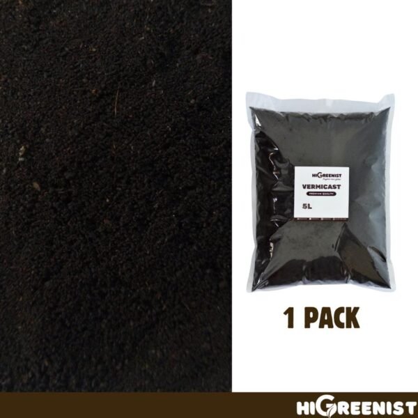 Vermicompost Premium (5L) - Media Tanam Vermikompos - Pupuk Kascing - Pupuk Cacing Vermicast untuk Nutrisi Tanah - Pupuk Tanaman Berkebun - 1 Pack - Gambar 2