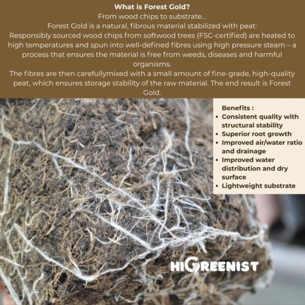 Peat Moss With Forest Gold (5L) - Media Tanam Peat Moss Untuk Semua Jenis Tanaman Hias - 1 Pack - Gambar 2