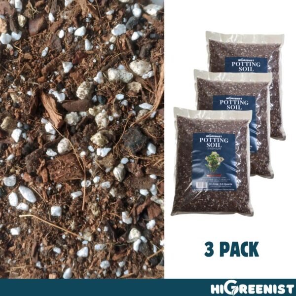 Potting Soil Premium (5L) - Media Tanam untuk Tanaman Hias Alocasia, Begonia, Calathea, Colocasia, Dracaena, Fern, Ficus, Fittonia, Hydrangea, Money Plant, Olive Tree, Palm Tree, Pachira, Peace, Lilly, Spider Plant, ZZ Plant, Etc. - 5L x 1 Pack - Gambar 6