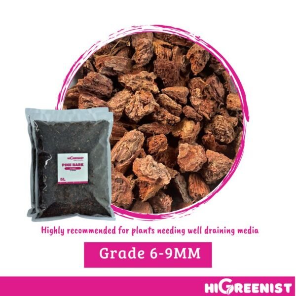 Pine Bark Premium (5L) - Media Tanam Kulit Pinus - Media Tanam Anggrek dan Aroid - Termasuk Paphiopedilum, Phragmipedium, Cymbidium, Miltoniopsis, Dendrobium, Phalaenopsis - Cocok untuk Mulsa Tanah Kebun, Mulsa Tanaman Pot, dll - 1 Pack 3-6 MM - Gambar 8