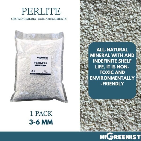 Perlite (5L) 3-6mm - Media Tanam Perlite Porous Untuk Kaktus Sukulen Hidroponik Dan Tanaman Hias - Fine Horticultural Perlite - 1 Pack - Gambar 8