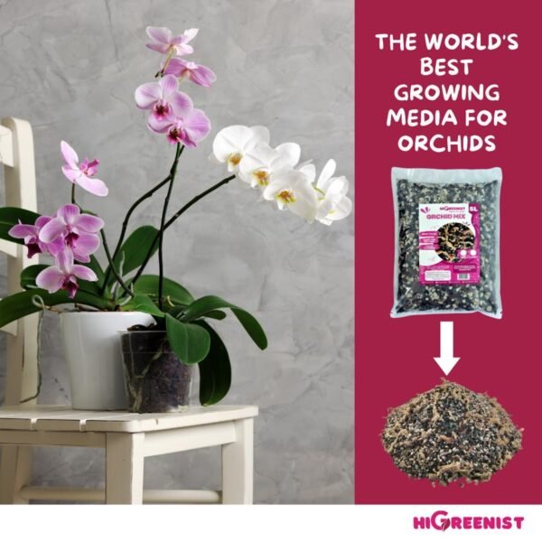 Orchid Mix Premium (5L) - Media Tanam Anggrek - Premium Orchids Potting Mix made for Phalaenopsis, Oncidium, Vandas, Dendrobium, Etc. - Fine 5L x 1 Pack - Gambar 4